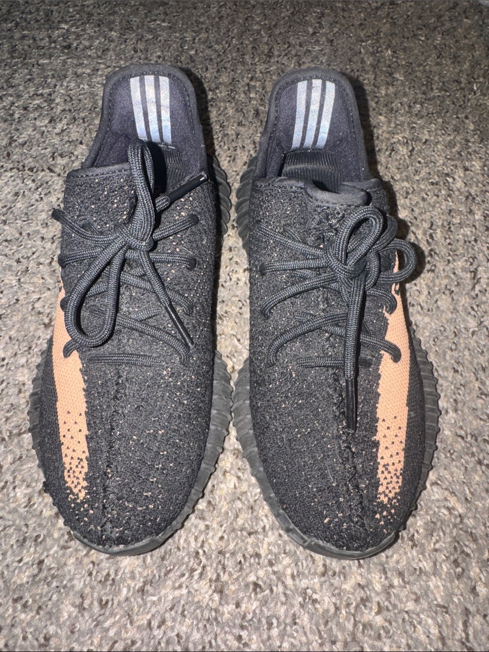 adidas Kids Black Sneakers with Brown Accent
